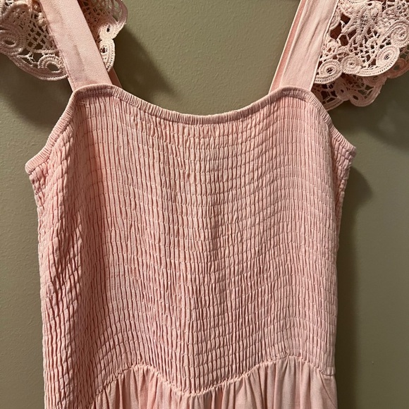 Zesica Pink Lace Trim Dress Size Medium - Picture 3 of 6
